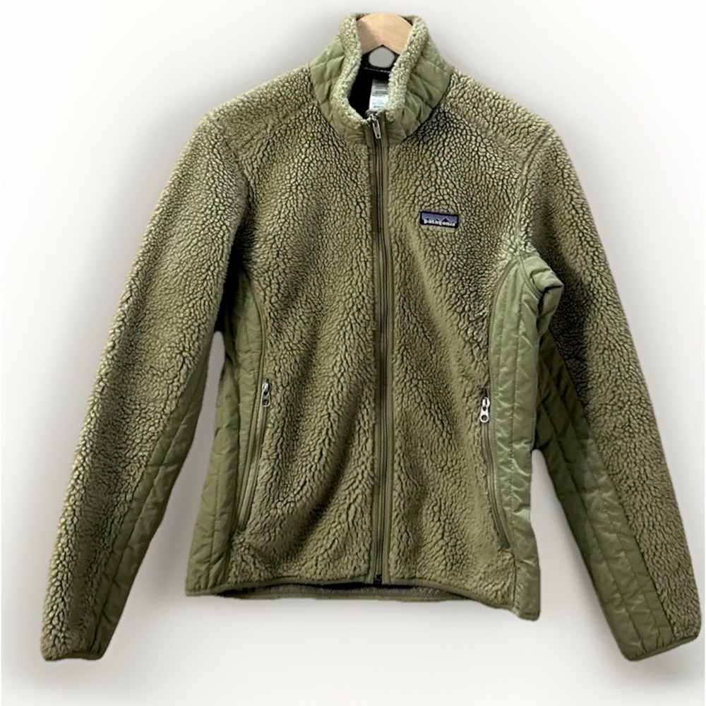 Women's Patagonia Retro X Fleece Jacket Sz‎ Medium 23071 Quilted Trim